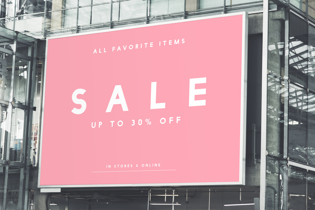 vitrine digital: vitrine mostrando uma promoção